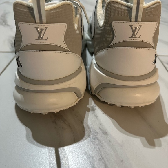 Louis Vuitton White and Gray Sneakers - Picture 7 of 11